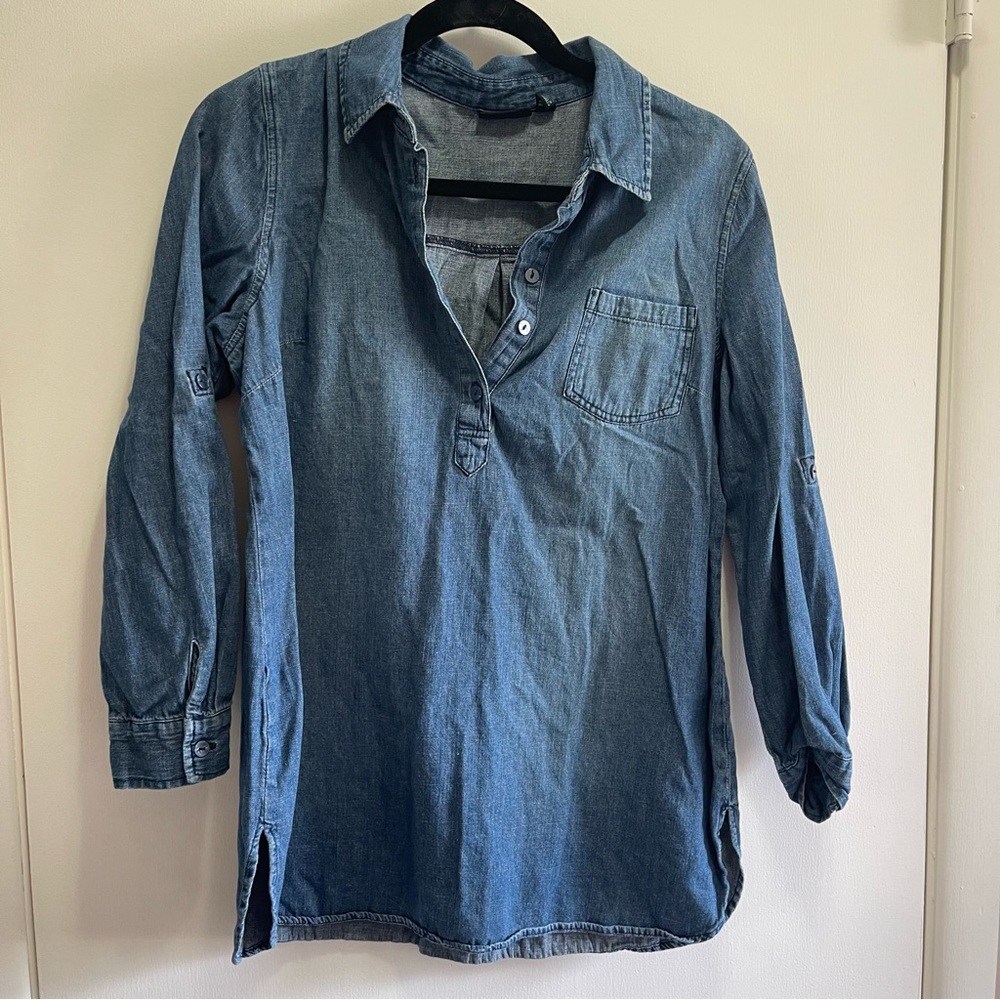 A.n.a large denim tunic